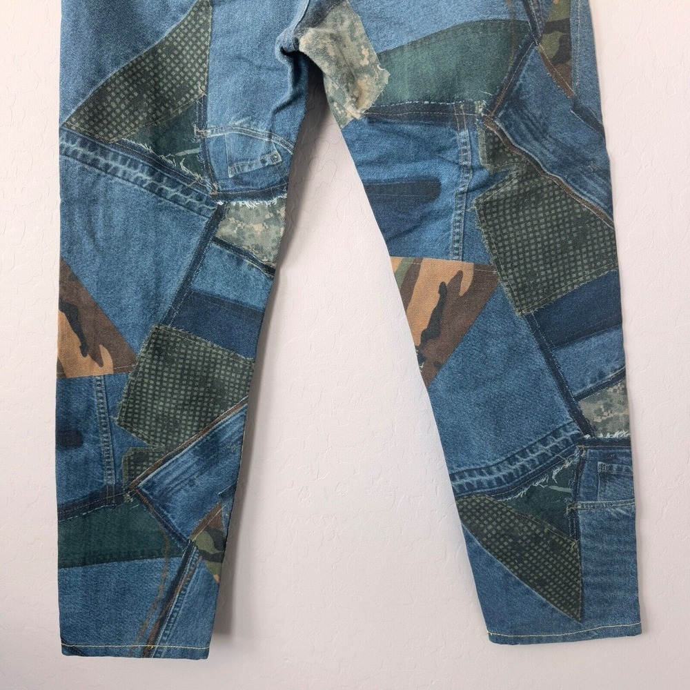 Desigual Patchwork Jeans Denim Camo Accents Unique Design Size‎ 30 - Picture 7 of 10